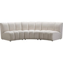 Meridian Infinity Fabric 3 pc Sectional 638Cream-3PC IMAGE 1