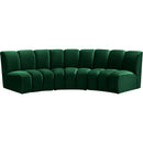 Meridian Infinity Fabric 3 pc Sectional 638Green-3PC IMAGE 1
