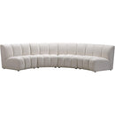 Meridian Infinity Fabric 4 pc Sectional 638Cream-4PC IMAGE 1