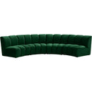 Meridian Infinity Fabric 4 pc Sectional 638Green-4PC IMAGE 1