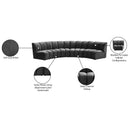 Meridian Infinity Grey Velvet 4 pc Modular Sectional IMAGE 13