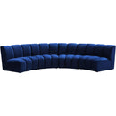 Meridian Infinity Fabric 4 pc Sectional 638Navy-4PC IMAGE 1