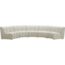 Meridian Infinity Fabric 5 pc Sectional 638Cream-5PC IMAGE 1