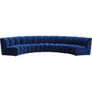 Meridian Infinity Fabric 5 pc Sectional 638Navy-5PC IMAGE 1