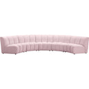 Meridian Infinity Fabric 5 pc Sectional 638Pink-5PC IMAGE 1
