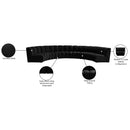 Meridian Infinity Black Velvet 6 pc Modular Sectional IMAGE 14