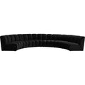 Meridian Infinity Fabric 6 pc Sectional 638Black-6PC IMAGE 1