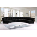  Manufacturer Color_Black -- Meridian Infinity Fabric 6 pc Sectional IMAGE 2