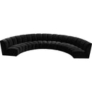  Manufacturer Color_Black -- Meridian Infinity Fabric 6 pc Sectional IMAGE 3