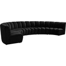  Manufacturer Color_Black -- Meridian Infinity Fabric 6 pc Sectional IMAGE 5