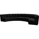  Manufacturer Color_Black -- Meridian Infinity Fabric 6 pc Sectional IMAGE 6