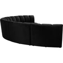  Manufacturer Color_Black -- Meridian Infinity Fabric 6 pc Sectional IMAGE 7