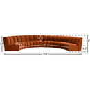  Manufacturer Color_Cognac -- Infinity 176" Cognac Velvet Upholstered 6 pc Modular Sectional IMAGE 13