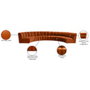  Manufacturer Color_Cognac -- Infinity 176" Cognac Velvet Upholstered 6 pc Modular Sectional IMAGE 14