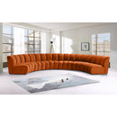  Manufacturer Color_Cognac -- Infinity 176" Cognac Velvet Upholstered 6 pc Modular Sectional IMAGE 2