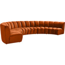  Manufacturer Color_Cognac -- Infinity 176" Cognac Velvet Upholstered 6 pc Modular Sectional IMAGE 5