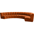  Manufacturer Color_Cognac -- Infinity 176" Cognac Velvet Upholstered 6 pc Modular Sectional IMAGE 6