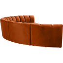 Manufacturer Color_Cognac -- Infinity 176" Cognac Velvet Upholstered 6 pc Modular Sectional IMAGE 7