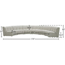  Manufacturer Color_Cream -- Infinity 176" Cream Velvet Upholstered 6 pc Modular Sectional IMAGE 11