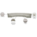  Manufacturer Color_Cream -- Infinity 176" Cream Velvet Upholstered 6 pc Modular Sectional IMAGE 12