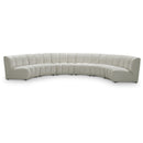  Manufacturer Color_Cream -- Infinity 176" Cream Velvet Upholstered 6 pc Modular Sectional IMAGE 1