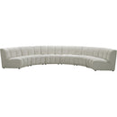 Meridian Infinity Fabric 6 pc Sectional 638Cream-6PC IMAGE 1