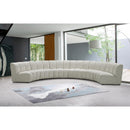  Manufacturer Color_Cream -- Infinity 176" Cream Velvet Upholstered 6 pc Modular Sectional IMAGE 2