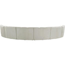  Manufacturer Color_Cream -- Infinity 176" Cream Velvet Upholstered 6 pc Modular Sectional IMAGE 4