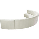  Manufacturer Color_Cream -- Infinity 176" Cream Velvet Upholstered 6 pc Modular Sectional IMAGE 5