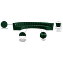  Manufacturer Color_Green -- Infinity 176" Green Velvet Upholstered 6 pc Modular Sectional IMAGE 14