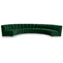  Manufacturer Color_Green -- Infinity 176" Green Velvet Upholstered 6 pc Modular Sectional IMAGE 1