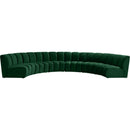 Meridian Infinity Fabric 6 pc Sectional 638Green-6PC IMAGE 1