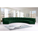  Manufacturer Color_Green -- Infinity 176" Green Velvet Upholstered 6 pc Modular Sectional IMAGE 2