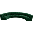  Manufacturer Color_Green -- Infinity 176" Green Velvet Upholstered 6 pc Modular Sectional IMAGE 3