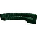  Manufacturer Color_Green -- Infinity 176" Green Velvet Upholstered 6 pc Modular Sectional IMAGE 6
