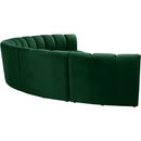  Manufacturer Color_Green -- Infinity 176" Green Velvet Upholstered 6 pc Modular Sectional IMAGE 7