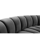  Manufacturer Color_Grey -- Infinity 176" Grey Velvet Upholstered 6 pc Modular Sectional IMAGE 10