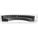  Manufacturer Color_Grey -- Infinity 176" Grey Velvet Upholstered 6 pc Modular Sectional IMAGE 13
