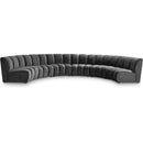  Manufacturer Color_Grey -- Infinity 176" Grey Velvet Upholstered 6 pc Modular Sectional IMAGE 1