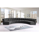  Manufacturer Color_Grey -- Infinity 176" Grey Velvet Upholstered 6 pc Modular Sectional IMAGE 2