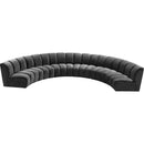  Manufacturer Color_Grey -- Infinity 176" Grey Velvet Upholstered 6 pc Modular Sectional IMAGE 3