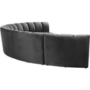  Manufacturer Color_Grey -- Infinity 176" Grey Velvet Upholstered 6 pc Modular Sectional IMAGE 7
