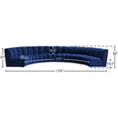  Manufacturer Color_Navy -- Infinity 176" Navy Velvet Upholstered 6 pc Modular Sectional IMAGE 13