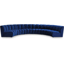  Manufacturer Color_Navy -- Infinity 176" Navy Velvet Upholstered 6 pc Modular Sectional IMAGE 1