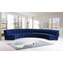  Manufacturer Color_Navy -- Infinity 176" Navy Velvet Upholstered 6 pc Modular Sectional IMAGE 2