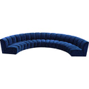  Manufacturer Color_Navy -- Infinity 176" Navy Velvet Upholstered 6 pc Modular Sectional IMAGE 3