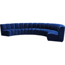  Manufacturer Color_Navy -- Infinity 176" Navy Velvet Upholstered 6 pc Modular Sectional IMAGE 6