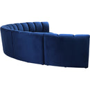  Manufacturer Color_Navy -- Infinity 176" Navy Velvet Upholstered 6 pc Modular Sectional IMAGE 7