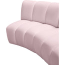  Manufacturer Color_Pink -- Infinity 176" Pink Velvet Upholstered 6 pc Modular Sectional IMAGE 10