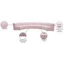  Manufacturer Color_Pink -- Infinity 176" Pink Velvet Upholstered 6 pc Modular Sectional IMAGE 12